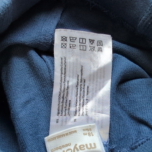 mayoral comfy blue cotton stretch pull-on lounge shorts 18 months baby boy - Picture 4 of 5